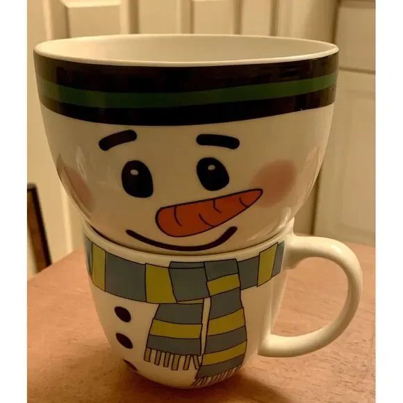 Nestle Snowman Bowl And Mug Set Winter Christmas‎ Gift Hot Chocolate - Picture 2 of 8